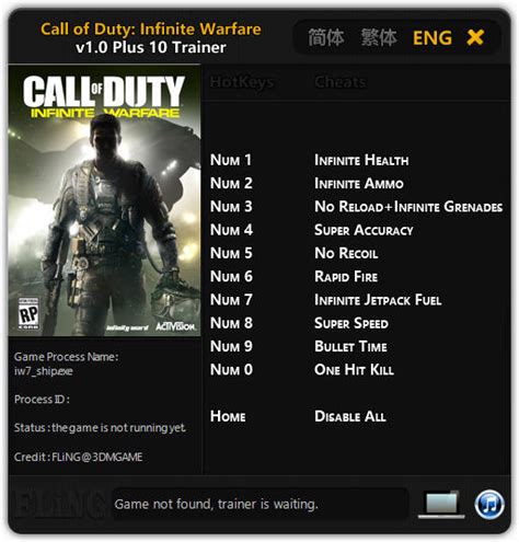 call of duty infinite warfare trainer|call of duty infinite warfare free.